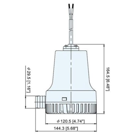 Sump pump 12V8 metre Cable - WE12009N