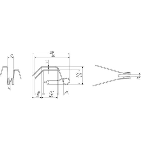 Harrow tine Weiste - W494813
