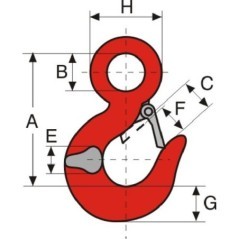 Chain eye hook 16mm - WA33SN
