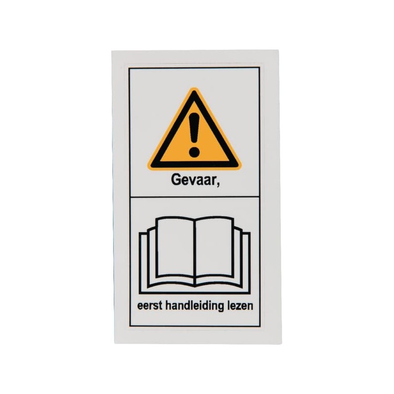 Aufkleber Eerst handleiding lezen - WB804026 Aufkleber Eerst handleiding lezen - WB804026