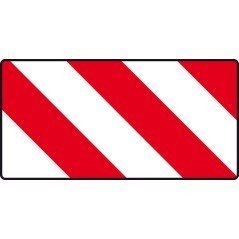 Left red-white warning sign - WB50377