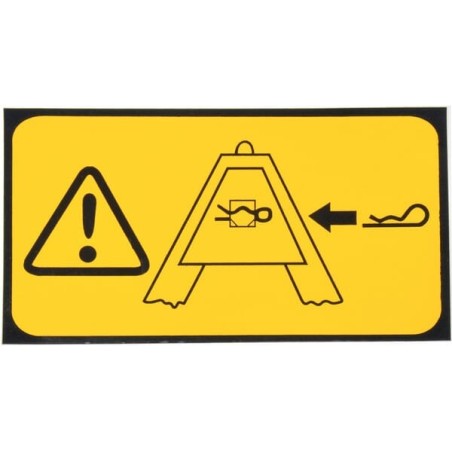 Decal warning sign use R-Clip - WB000007