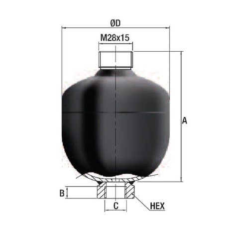 Accumulator 0.5 L210/25 - WA21020501OFDA25