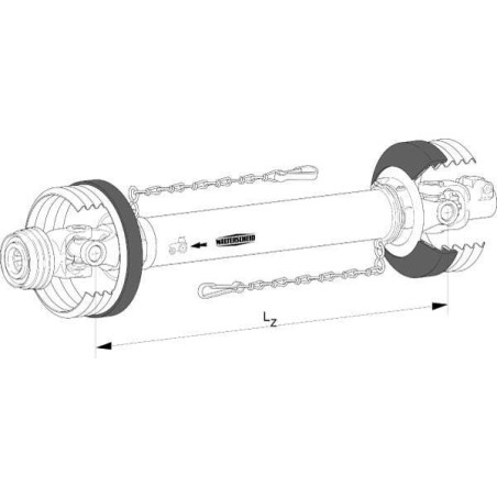 Wał przegubowy W2300 L710 mm Walterscheid - W2300710
