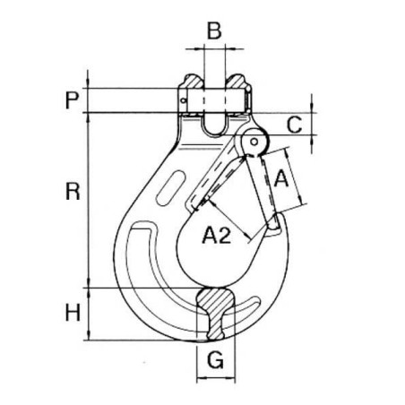 Chain HookSafety Clip 10mm - WA81SN