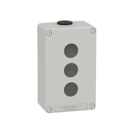 Push button box, metal 3 hole - XAPD2203