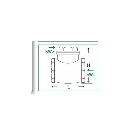 Horiz. Rückschlagventil 2 Zoll - WK51066