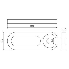 Plate s/c 145x10mm - WS3020