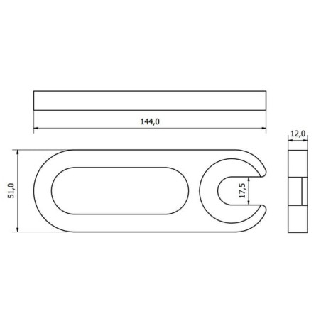 Plate s/c 145x10mm - WS3020