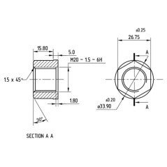 Radmutter M20 x 1,5 - X435511130000N