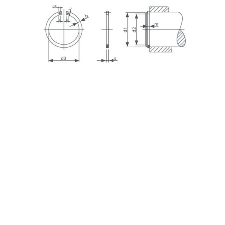Snap ring external 230x3mm IDC - WRE230