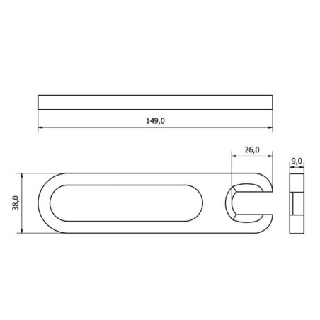 Plate s/c 150x9.5mm - WS3019