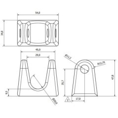 Gabel für Boardwand - WS3097