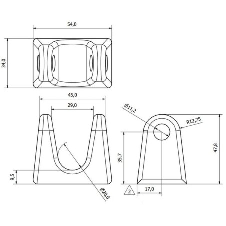 Tail board bracket - WS3097