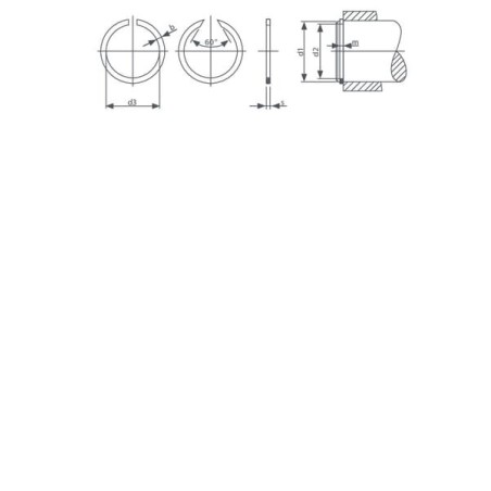 Snap ring external 62x1.5mm IDC - WR62