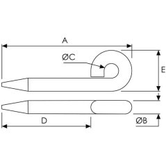 Security pin 9.5x109 mm - WS3101