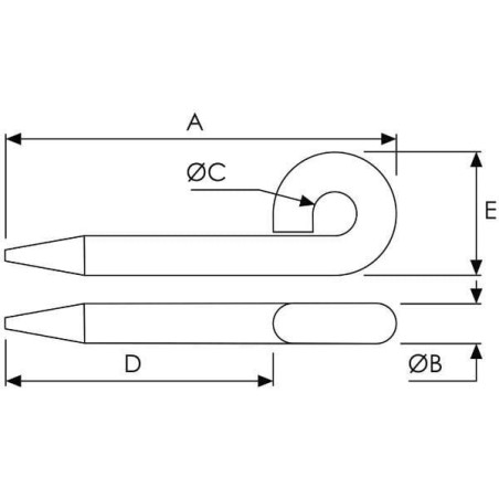 Security pin 9.5x109 mm - WS3101