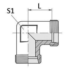 WS10LKR Kramp, 90° 