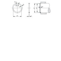 Snap ring external 200x3mm IDC - WRE200