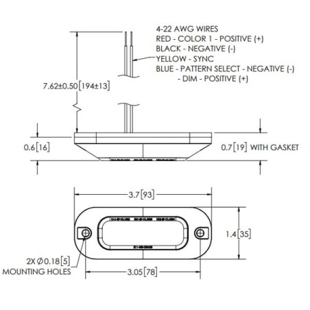 Directional flasher 3 LED 12/24V red - XTP3R