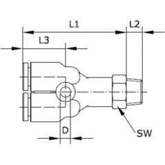 Push-in fitting - YCRMT814P