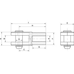 Rod clevis M4 - YCM4