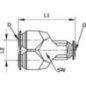 Y-push-in connector 5mm - YC5B