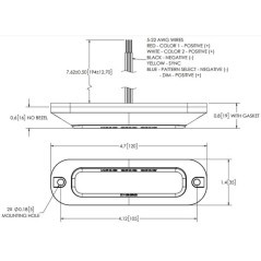 Directional flasher 4 LED 12/24V red - XTP4RR