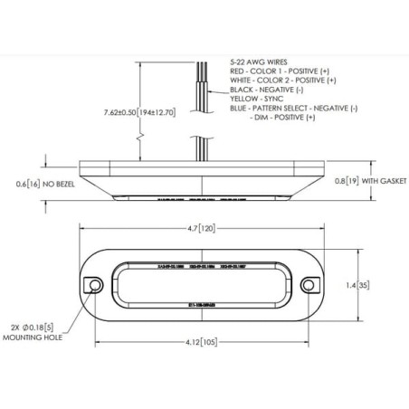 Directional flasher 4 LED 12/24V red - XTP4RR