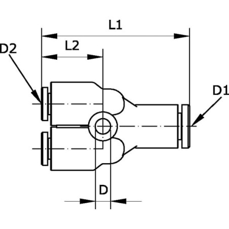 Y-push-in connector reducer - YC644P