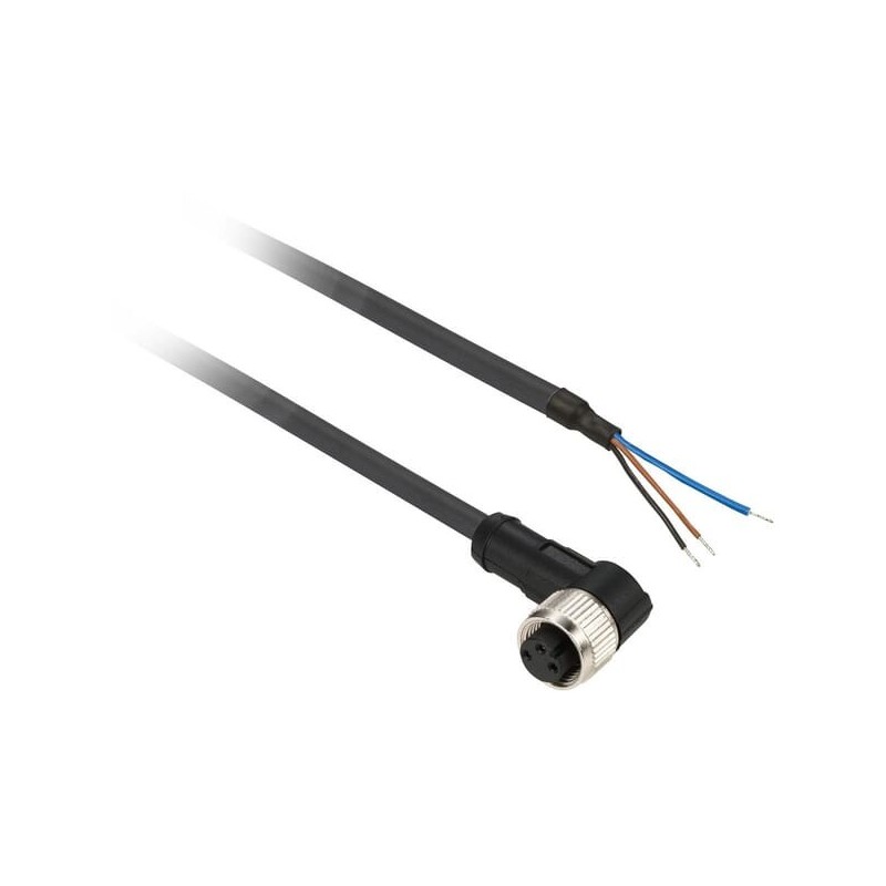 Sensor cable, M8, 2m, 3P, angled - XZCP0666L2