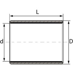 Tuleja łożyska ślizgowego ZB-PBM, 35 x 50 mm - ZB354550PBM