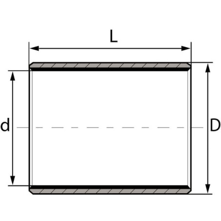 Tuleja łożyska ślizgowego ZB-PBM, 60 x 60 mm - ZB607560PBM