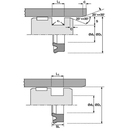 Piston seal 60x50x7mm Sealtech - ZA60507UN