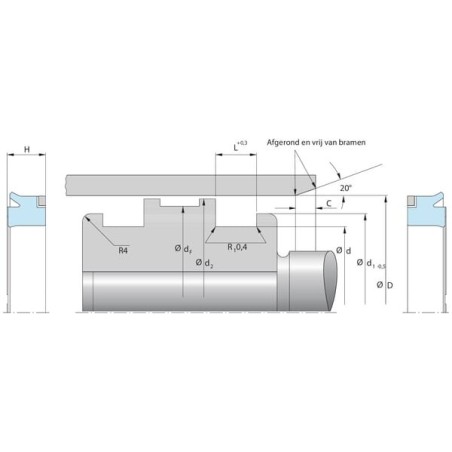 Kolbendichtung 60x45x10mm - ZA060D