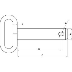 Sworzeń z uchwytem 12x92 mm Kramp - Z512092KR
