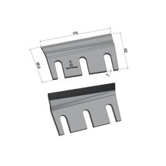 Z62075N Unbranded, Messer für Häcksler 