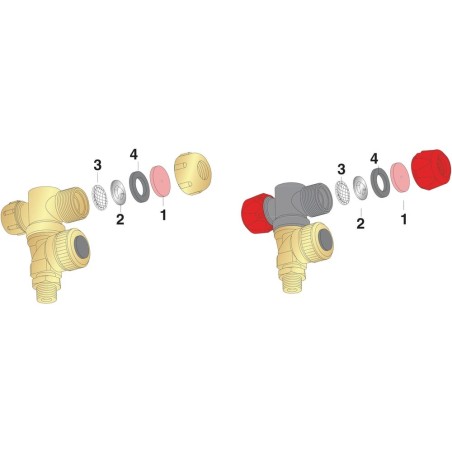 Düsenhalter. Messing 2fach 1/4F - 0058340900