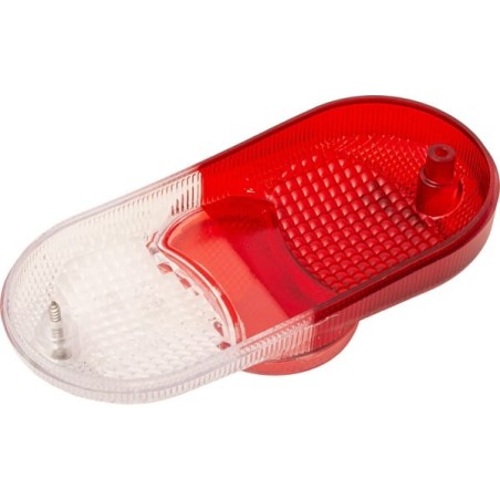 Light lens, transparent/red/amber, rectangular rear/left Cobo - 0212440200