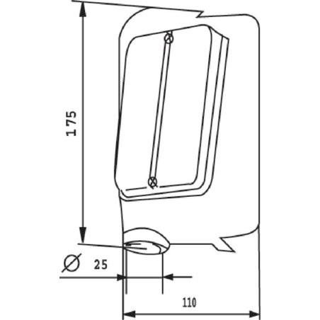 Direction and position light RH Halogen, front, rectangular, 12V, amber/transparent, bolt on, 175xCobo - 03183000