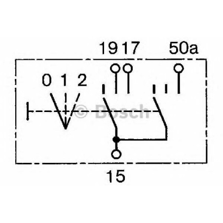 Anlassschalter 0-1-2, Bosch - 0343008009