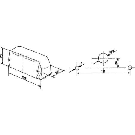 Direction and position light RH Halogen, front, rectangular, 12V, amber/transparent, bolt on, 196x74x74mm, Cobo - 03225000
