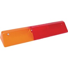 Light lens, red/transparent/amber, rectangular rear/left Cobo - 02350200