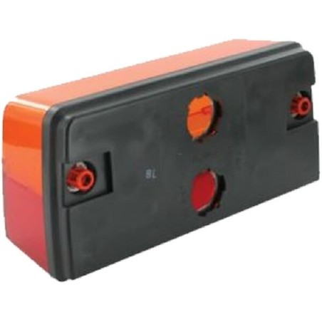 Rear light rectangular, red/amber, bolt on, 220x104mm, Cobo - 02780000