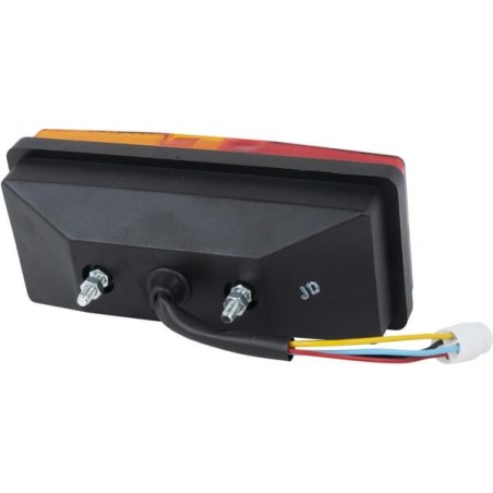 Rear light rectangular, red/amber, bolt on, 160x67mm AMP plug, Cobo - 02752000