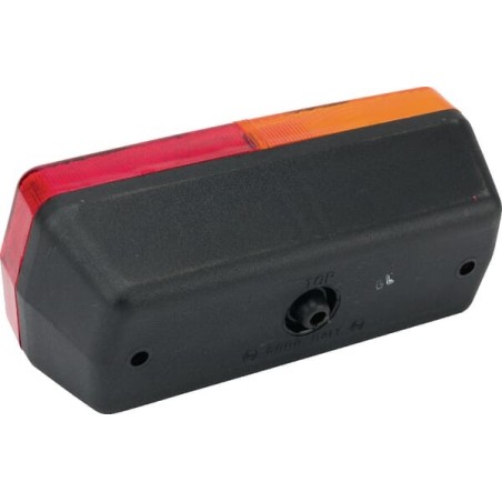Rear light rectangular, 12V, red/amber, bolt on, 184x76mm AMP plug, Cobo - 02430000