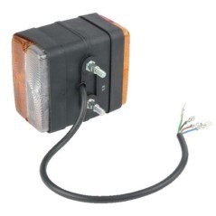 Lampa kierunkowskazu i postoju halogenowa, przednio-tylna, prostokątna, przykręcana z płaską wtyczką 4-pinową Cobo - 04129000