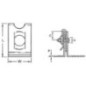 Klemmmutter 2,9mm 13x11 - 048004 Klemmmutter 2,9mm 13x11 - 048004