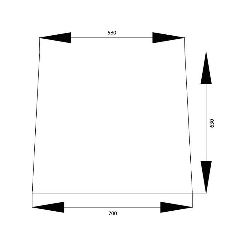 Door glass upper - 04354136 Door glass upper - 04354136