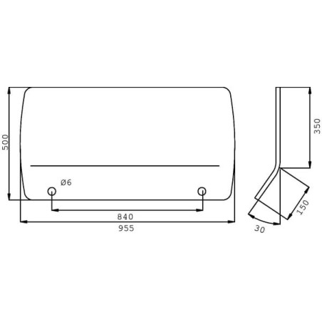 Rear window lower - 04312683